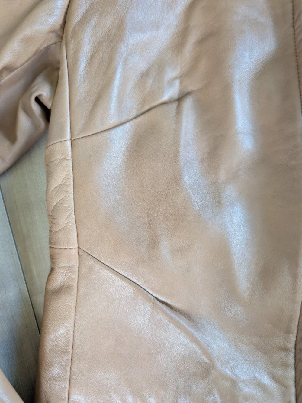 Danier S/P Camel Genuine Leather Jacket Made in Canada Y2K Minimalist - Picture 3 of 8
